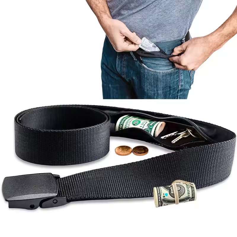 새로운 여행 현금 도난 방지 벨트 허리 가방 여성 휴대 - Money Belt Hidden 리뷰 및 가격