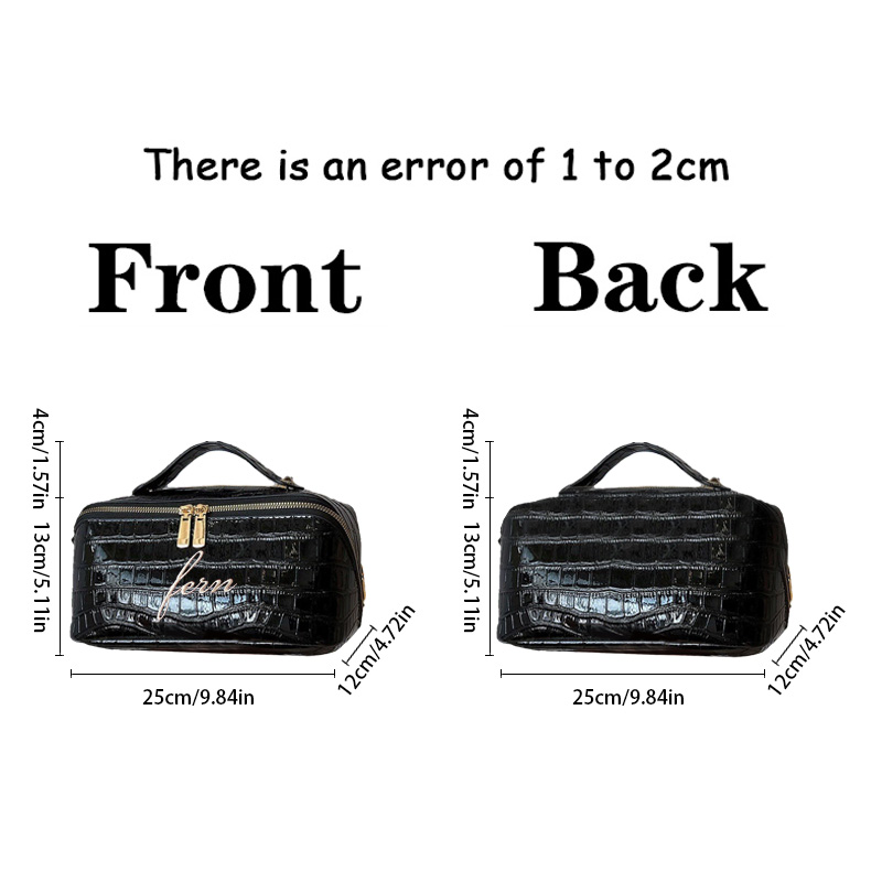 자수 크록 메이크업 가방, 맞춤형 비건 화장품 파우치, - Travel Accessories Gifts For Her 리뷰 및 가격