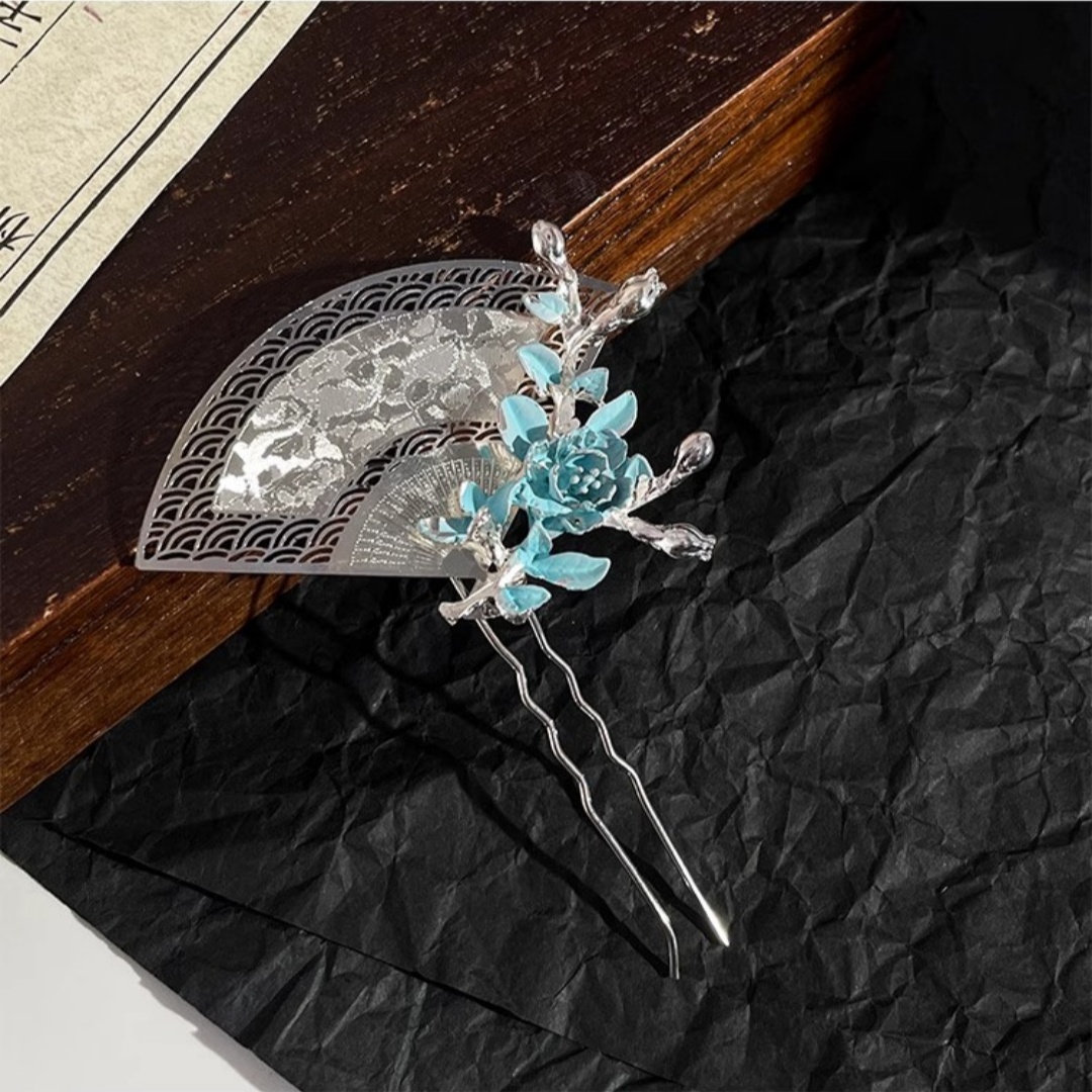 새로운 중국식 부채 모양 머리핀, 정교하고 가벼운 럭셔 - Travel Accessories Luxury 리뷰 및 가격