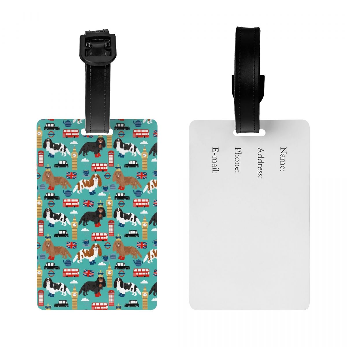 맞춤형 카발리에 킹 찰스 스패니얼 런던 수하물 태그,  - Travel Accessories London 리뷰 및 가격