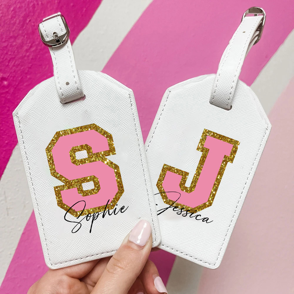 개인화 된 모노그램 수하물 태그 이니셜 이름 가죽 가방 - Travel Accessories Gifts For Her 리뷰 및 가격