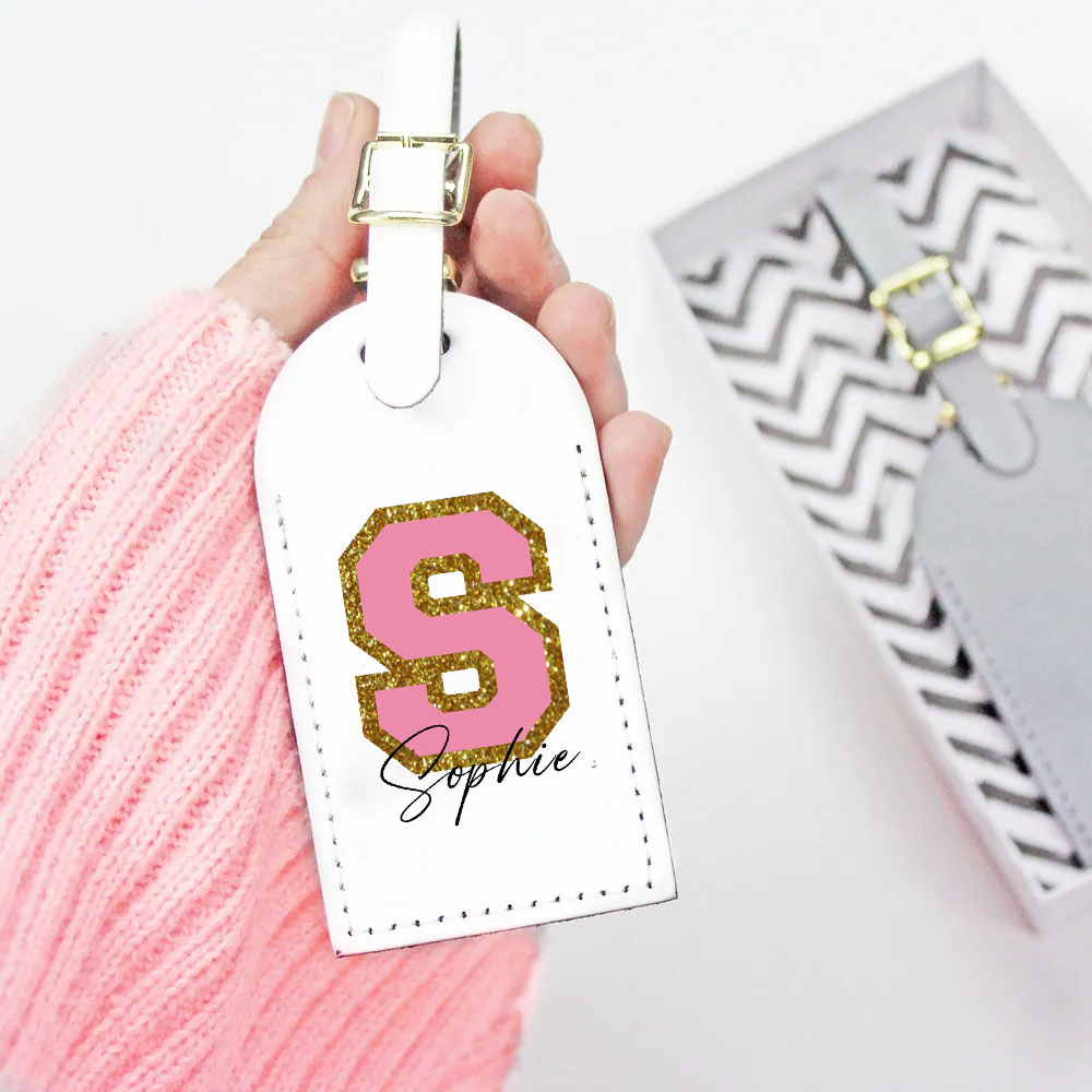 개인화 된 모노그램 수하물 태그 이니셜 이름 가죽 가방 - Travel Accessories Gifts For Her 리뷰 및 가격