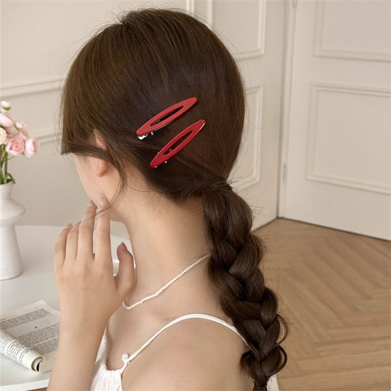 속이 빈 타원형 기하학적 아세테이트 덕빌 헤어핀 2개  - Travel Accessories Gifts For Her 리뷰 및 가격